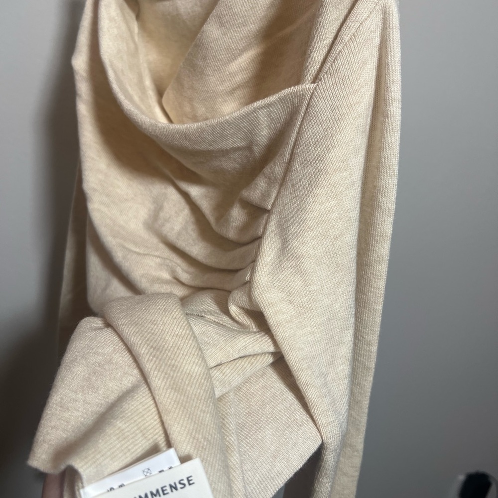 Commense Cream Drape Blouse - Picture 3 of 3